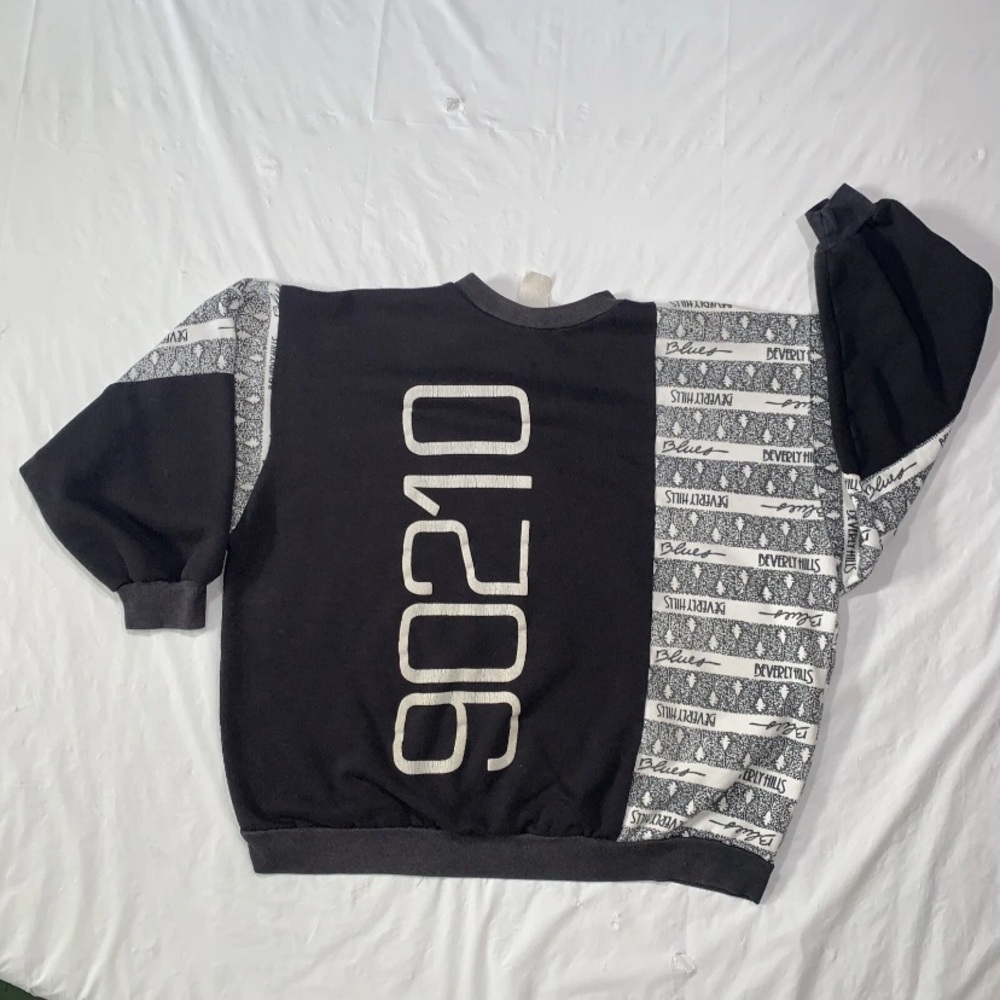 Vintage 90s Beverly Hills 90210 Crewneck Sweatshirt 3/4 Sleeve Woman’s Size Med